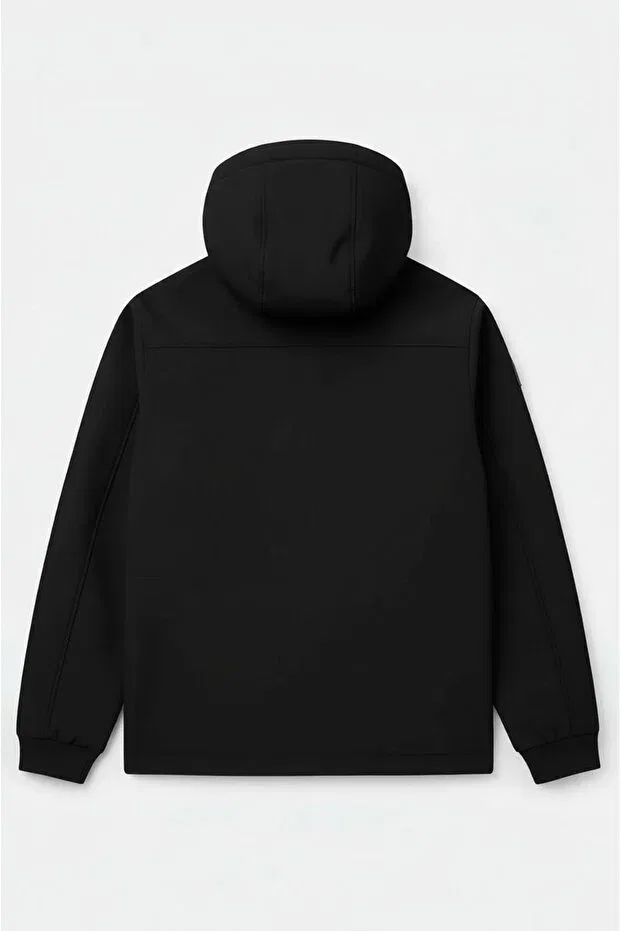 Детское спортивное пальто для мальчиков с капюшоном Civiltipolo, Black — фото 2