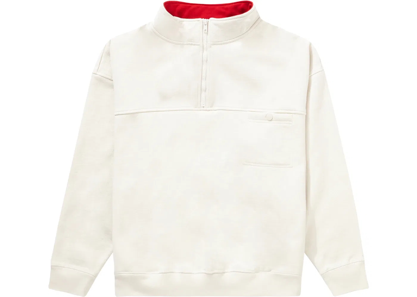 Мужской свитшот с принтом Supreme Washed Half Zip Pullover Stone, Stone