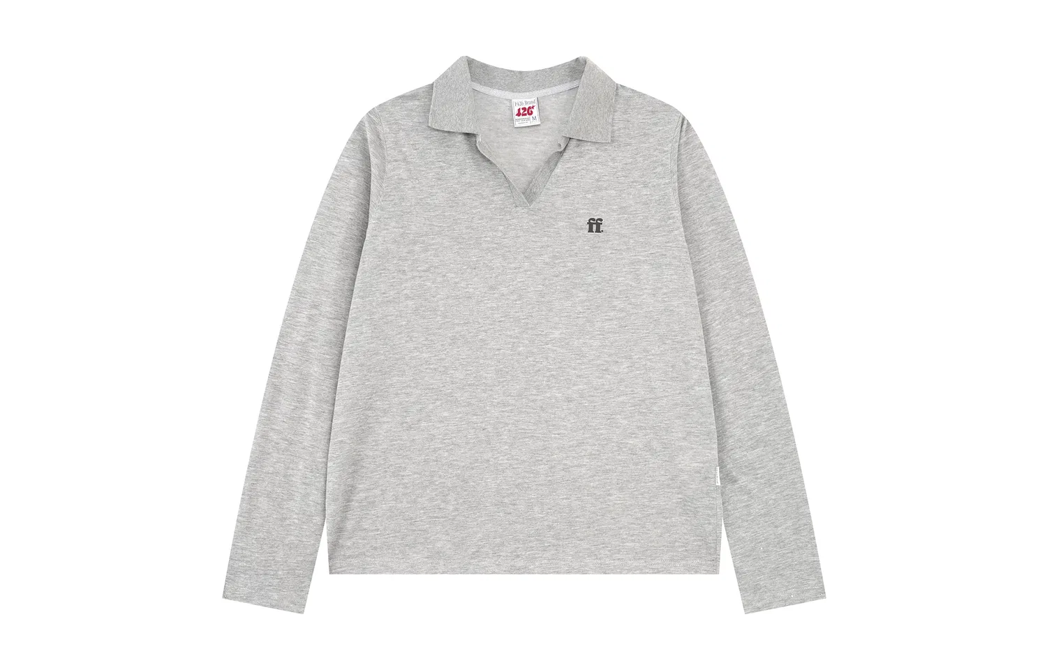 Детское поло-футболка с воротником унисекс F426, Heather Gray