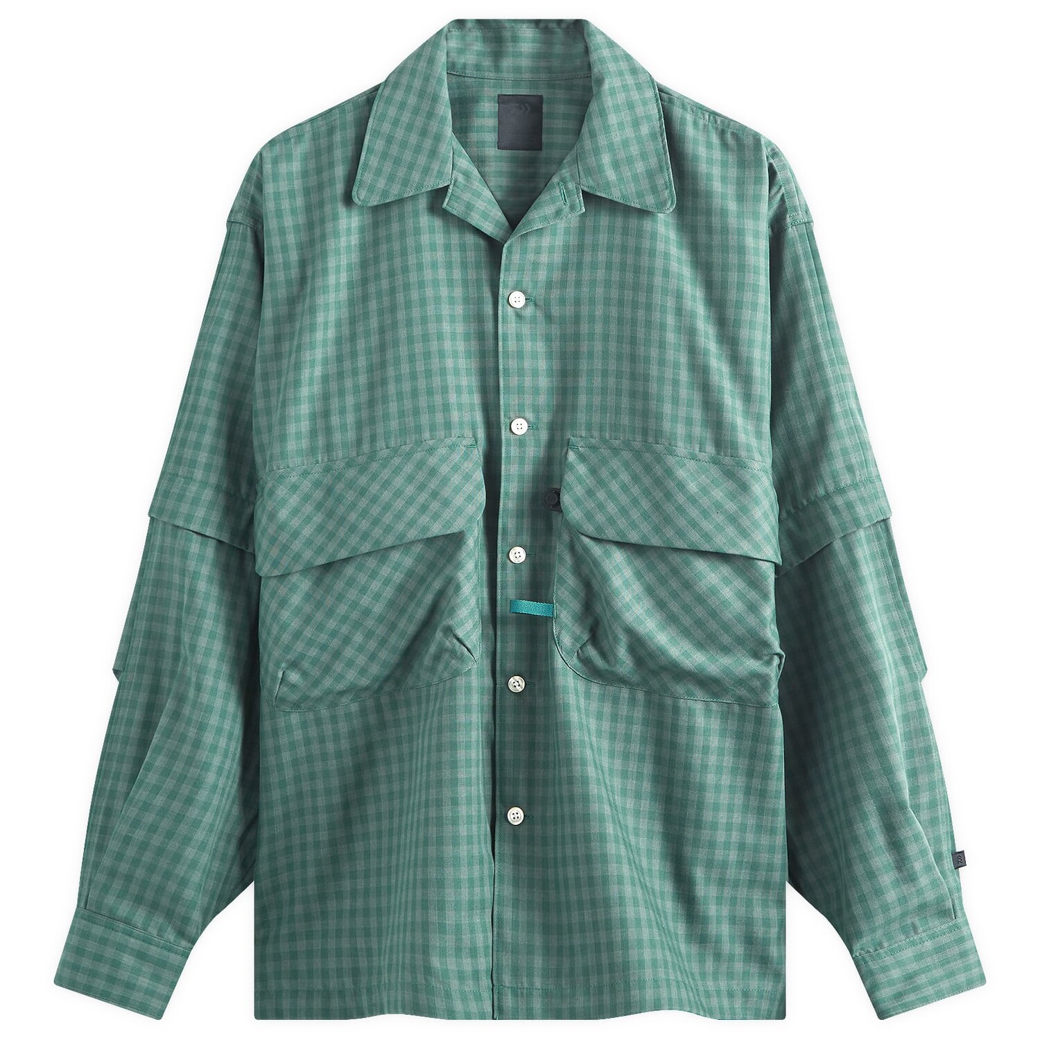 

Рубашка Daiwa Tech Sports Open Collar Shirt, цвет Dark Green Check