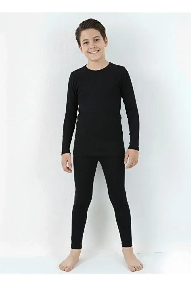 Детское термобелье для девочек хлопковое комплект Jakc Ways, Black