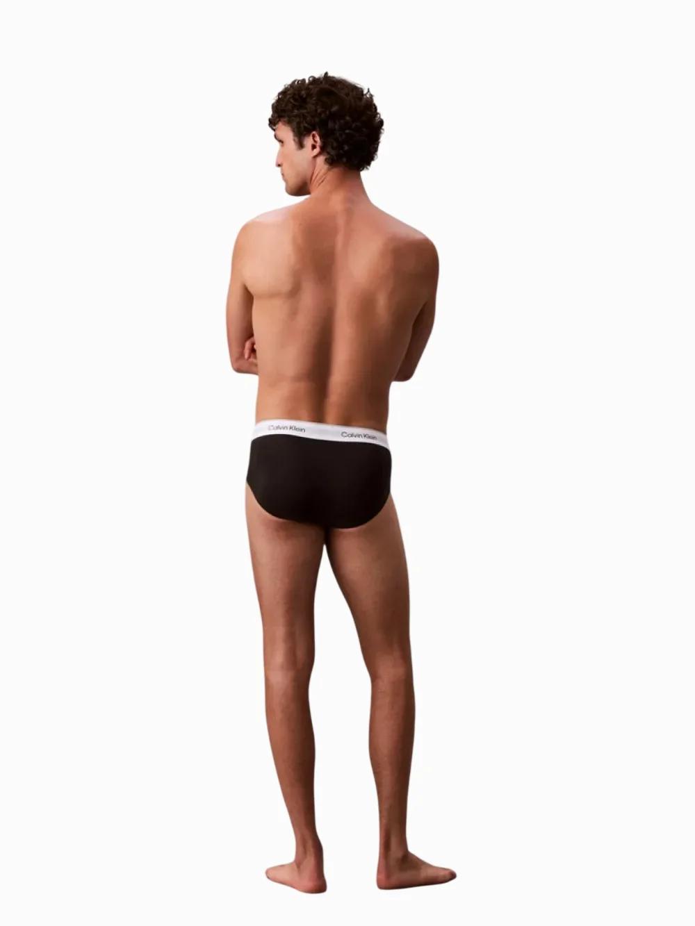 Комплект трусов-брифов Calvin Klein Icon Cotton Stretch 3 шт., черный — фото 2