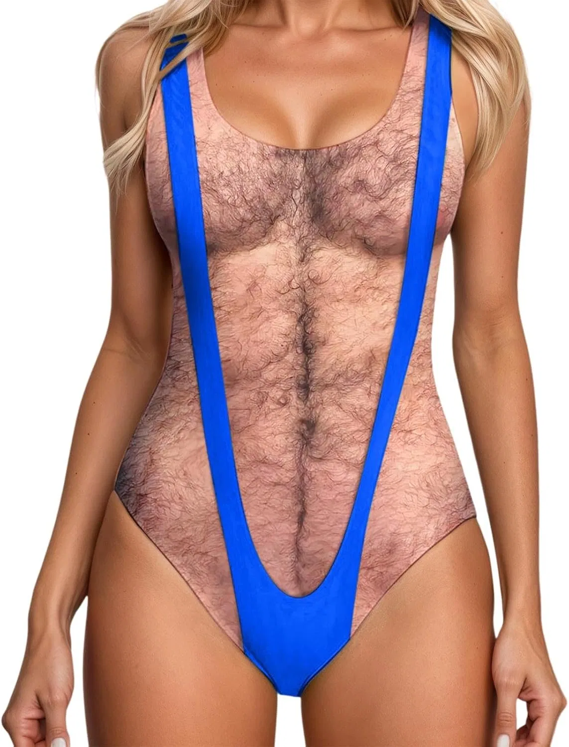 Женский цельнокроеный купальник с утяжкой живота Plus Swimsuits, Blue