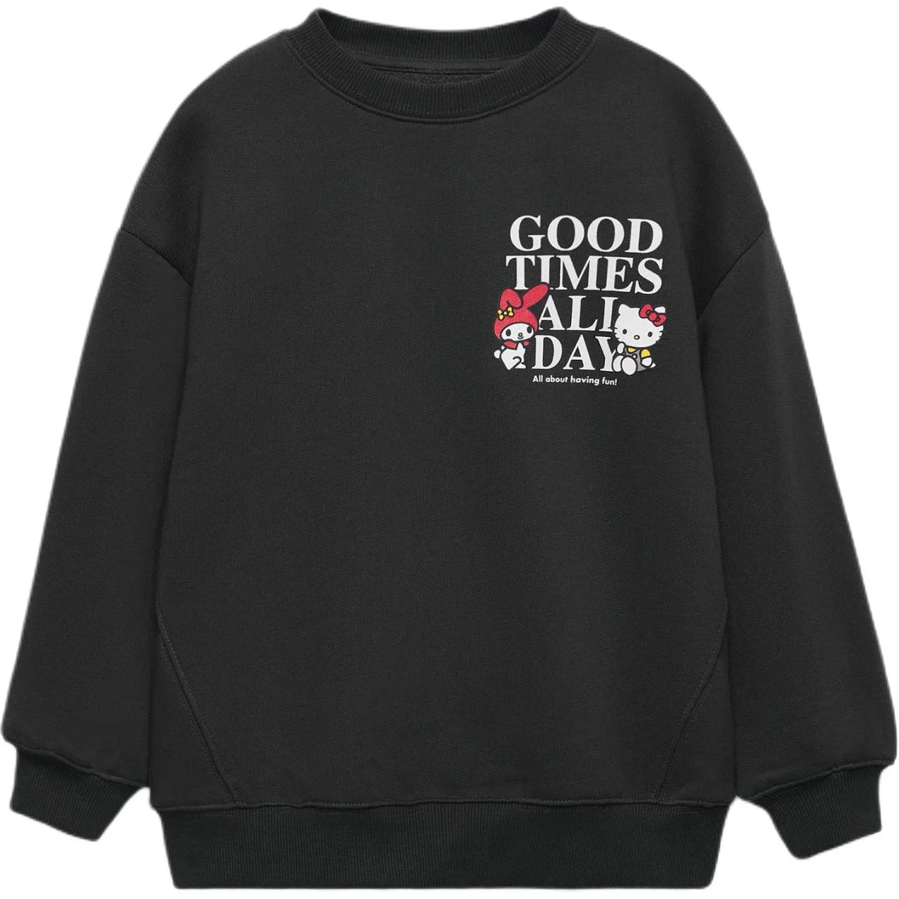 Детская толстовка с принтом Hello Kitty Gray ZARA, Серый