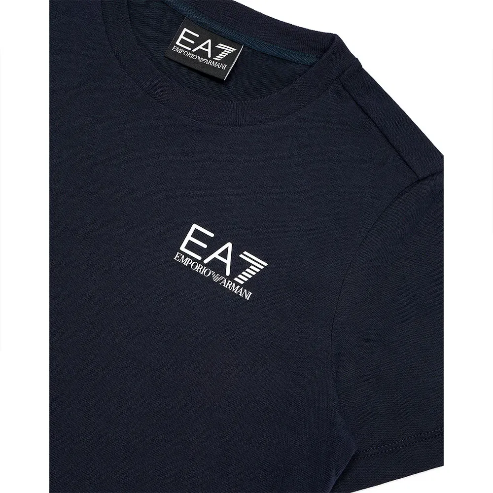 Детская футболка для мальчиков хлопковая Train Core ID Boy Tee SS EA7 EMPORIO ARMANI, Blue — фото 3