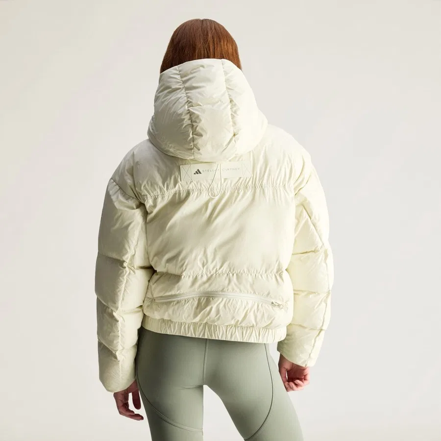 Женский пуховик с коротким рукавом aSMC SHORT PUF adidas, Бежевый — фото 3