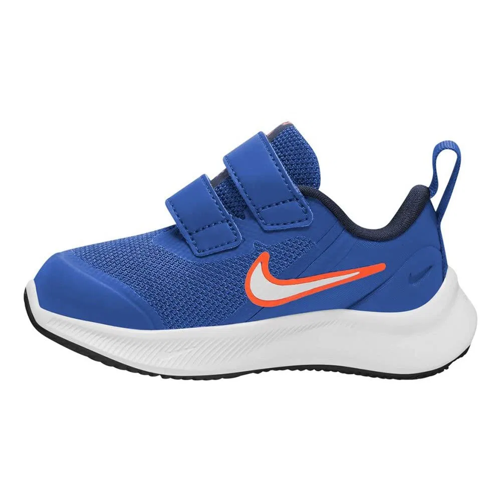 Детские кроссовки для мальчиков с закрытым носком NIKE Star Runner 3 NIKE, Game Royal White Midnight Navy — фото 3