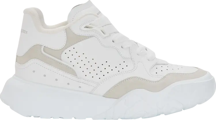 Кроссовки Alexander McQueen Wmns Court Trainer White Silver, белый