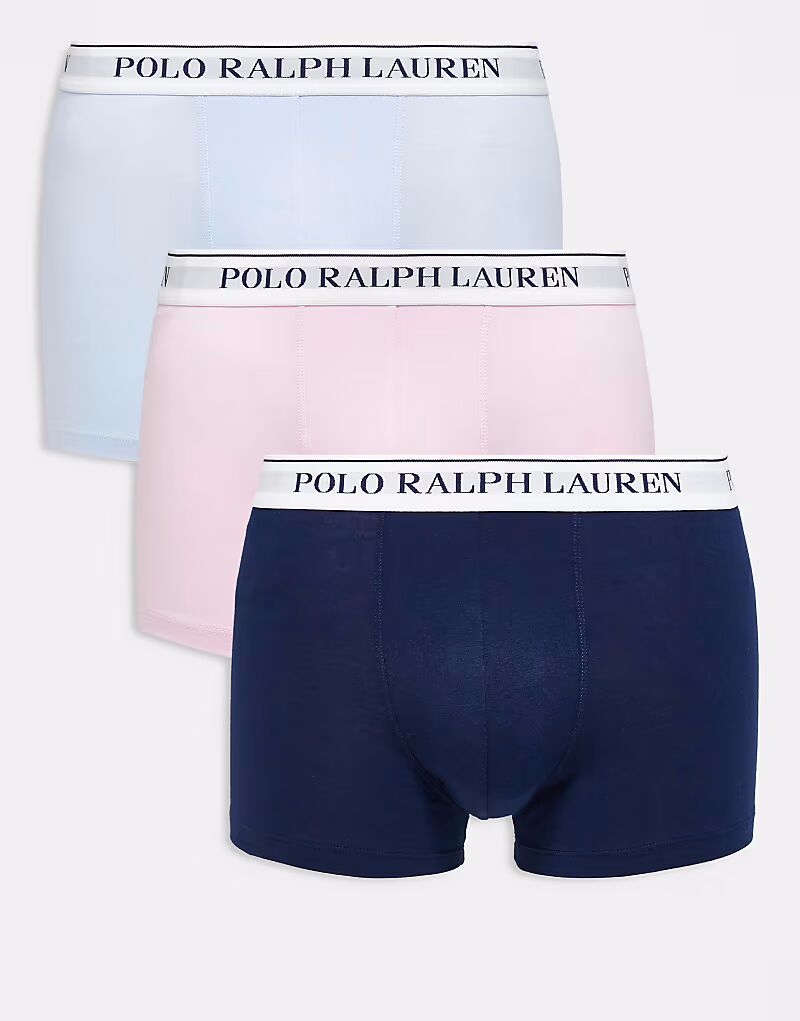 

Polo Ralph Lauren, комплект из 3-х трусов-боксеров темно-синего/розового/синего цвета