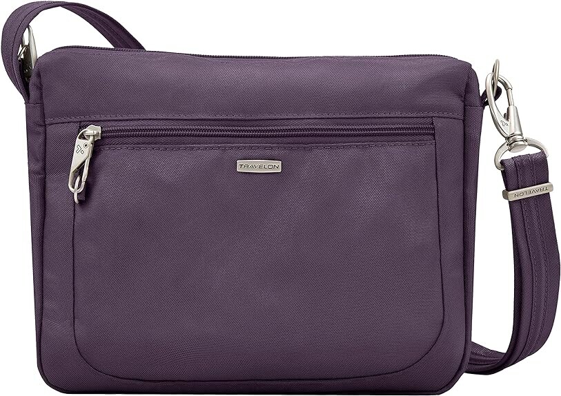 

Сумка кросс-боди Travelon Women's Anti-Theft-Class Small East/West, фиолетовый