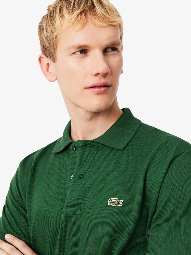 Футболка поло классического кроя L1212 LACOSTE, Green — фото 2