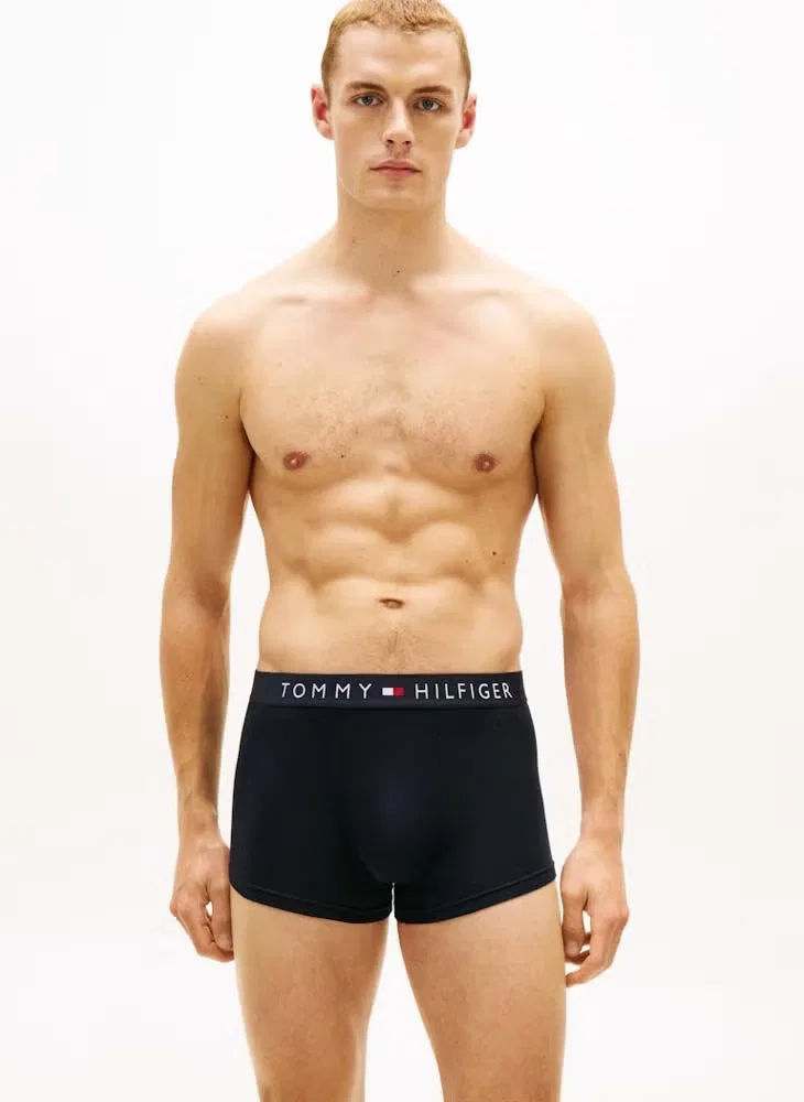 Трусы-боксеры с логотипом на поясе, комплект из 3 штук, Tommy Hilfiger, голубой — фото 4