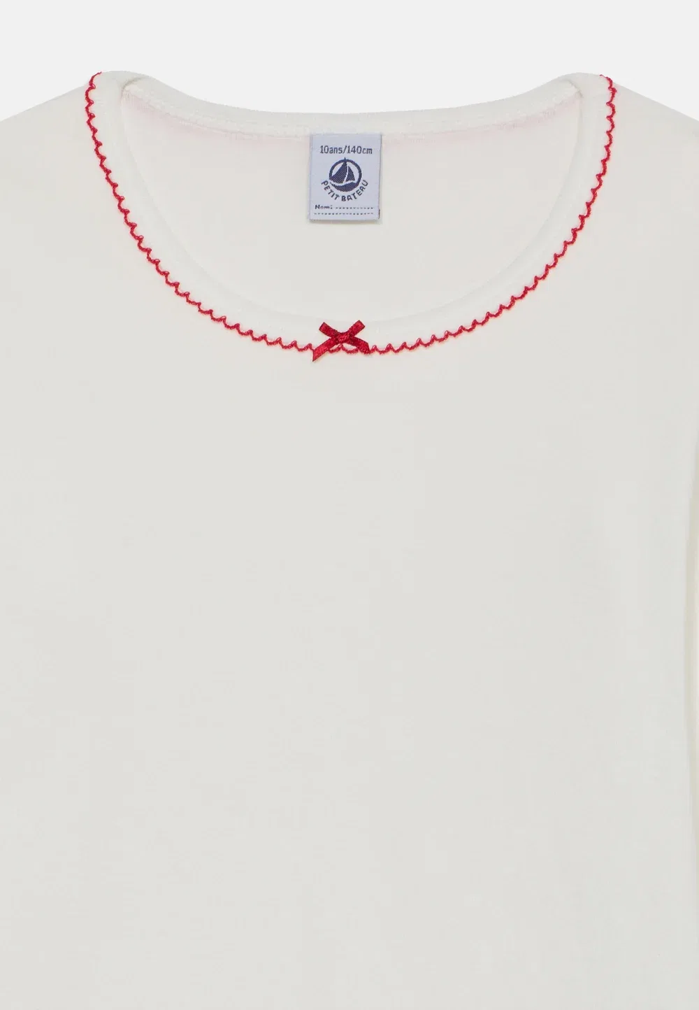 Комплект из 2 футболок - пижамная футболка Petit Bateau, Off-White — фото 4