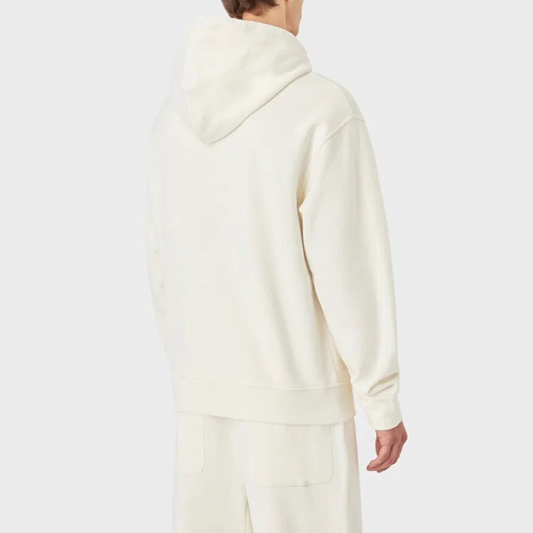 Мужской худи на шнурке с длинным рукавом EMPORIO ARMANI, White — фото 4