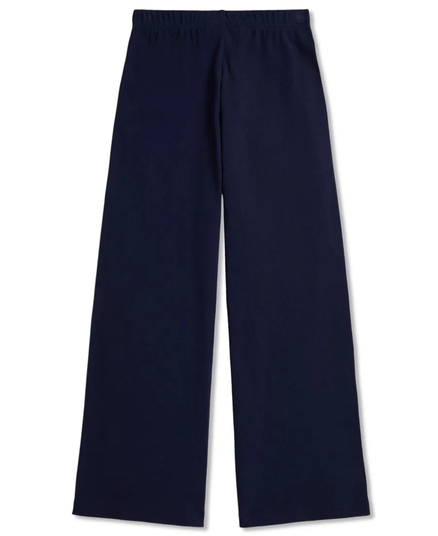 Штаны для девочек с широкими штанинами, Ribbed Wide-Leg Pant Polo Ralph Lauren, Refined Navy — фото 4