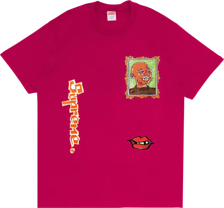 

Футболка Supreme Gonz Portrait Tee 'Magenta', розовый