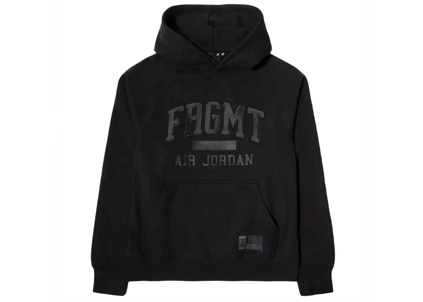 Мужской пуловер-худи с принтом Fragment Jordan, Black/Reflective Silver
