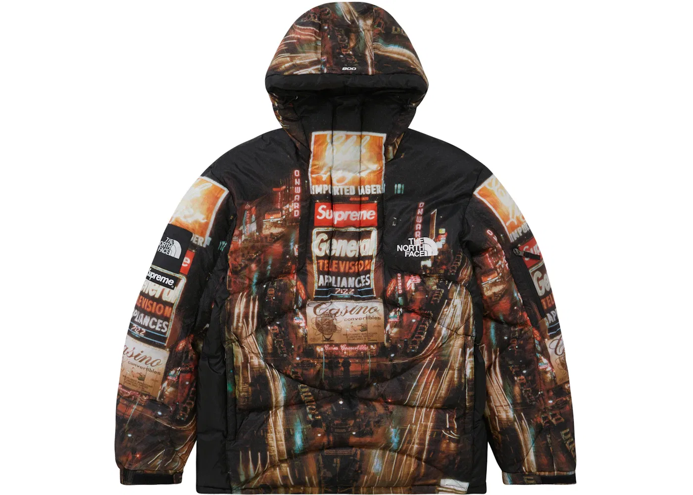 Мужской пуловер с капюшоном с принтом Supreme The North Face, Times Square