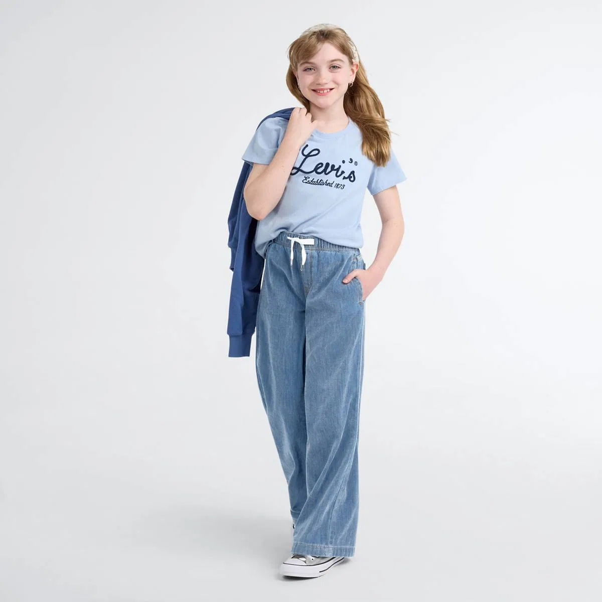Свободные джинсы с высокой посадкой для девочек 7-16 лет Levi's, Canyon Dream - Medium Wash