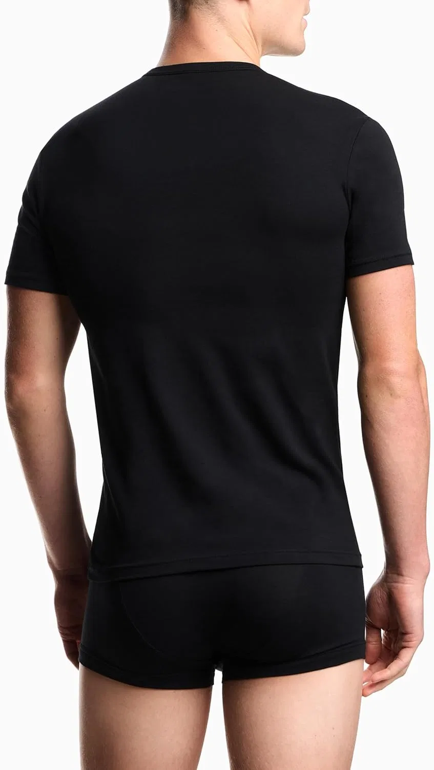 Мужская футболка с логотипом EA Emporio Armani, Black/Black (2 шт.) — фото 2