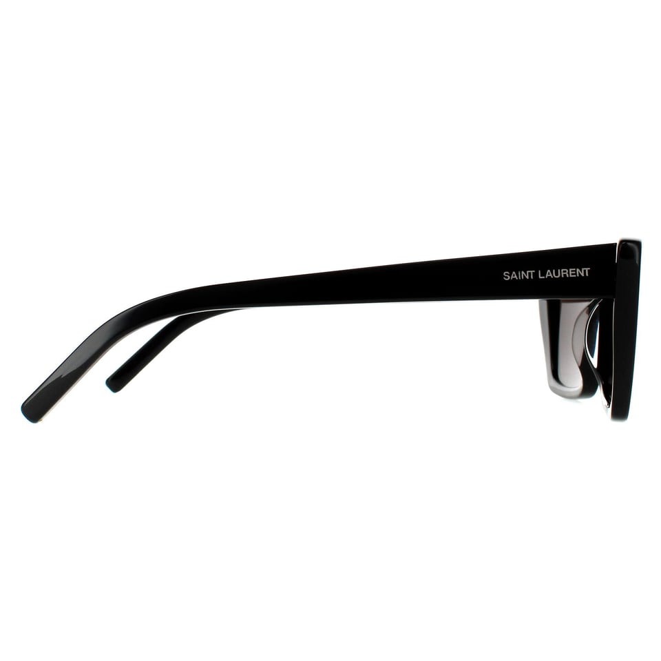 Солнцезащитные очки Saint Laurent Cat's Eyes, черный/серый — фото 4