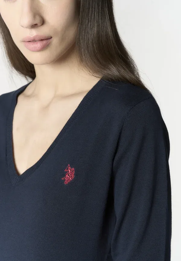 Джемпер хлопковый Jumper U.S. Polo Assn., Blu, синий — фото 3