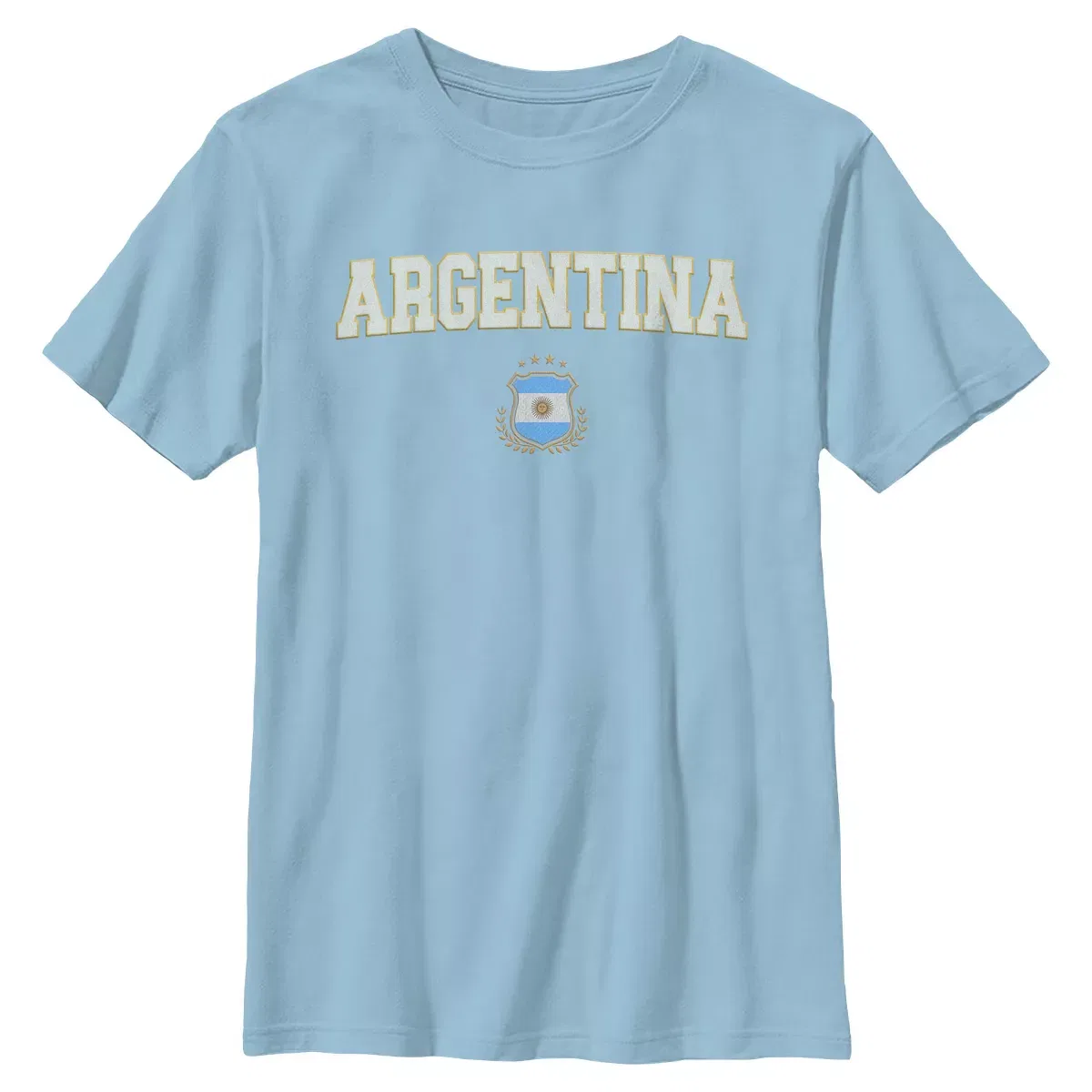 Детская футболка с принтом Argentina Flag Emblem Club LOST GODS, Light Blue