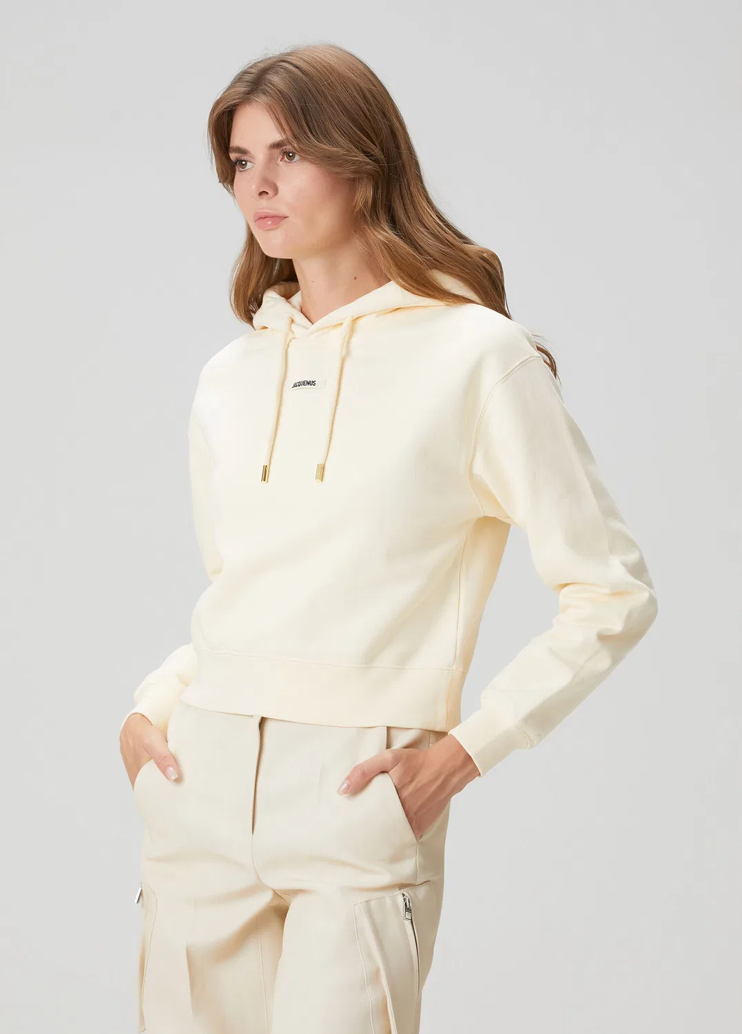 Свитшот с капюшоном Jacquemus, light beige — фото 3