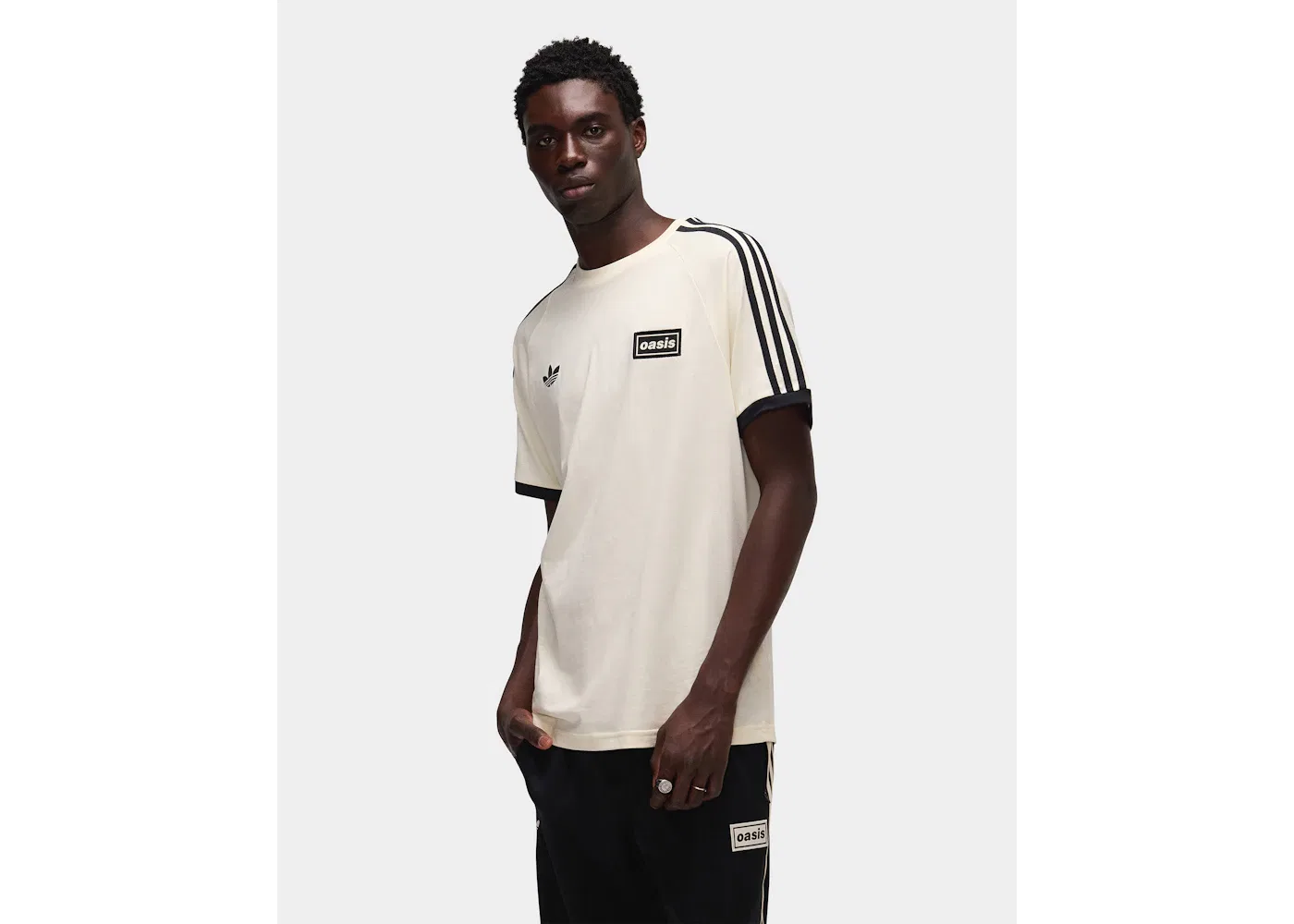 Мужская футболка с принтом T-Shirt Adidas, Cream White — фото 4