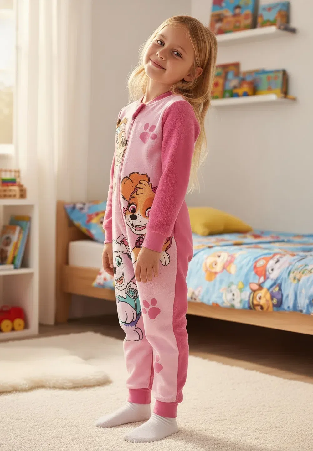 Комбинезон Skye, Everest Zuma, комбинезон пижамы schlafanzug - пижамы Paw Patrol, Rosa Pink