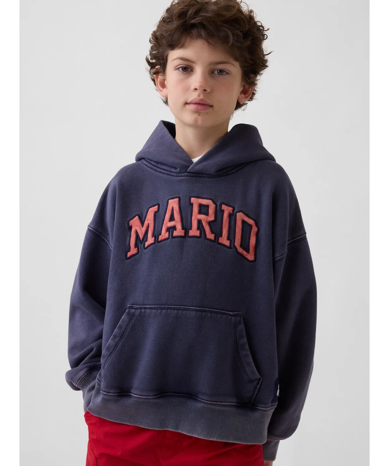 Детский пуловер с длинным рукавомс принтом Super Mario Brothers Vintage Soft Relaxed Fit GAP, Navy — фото 4