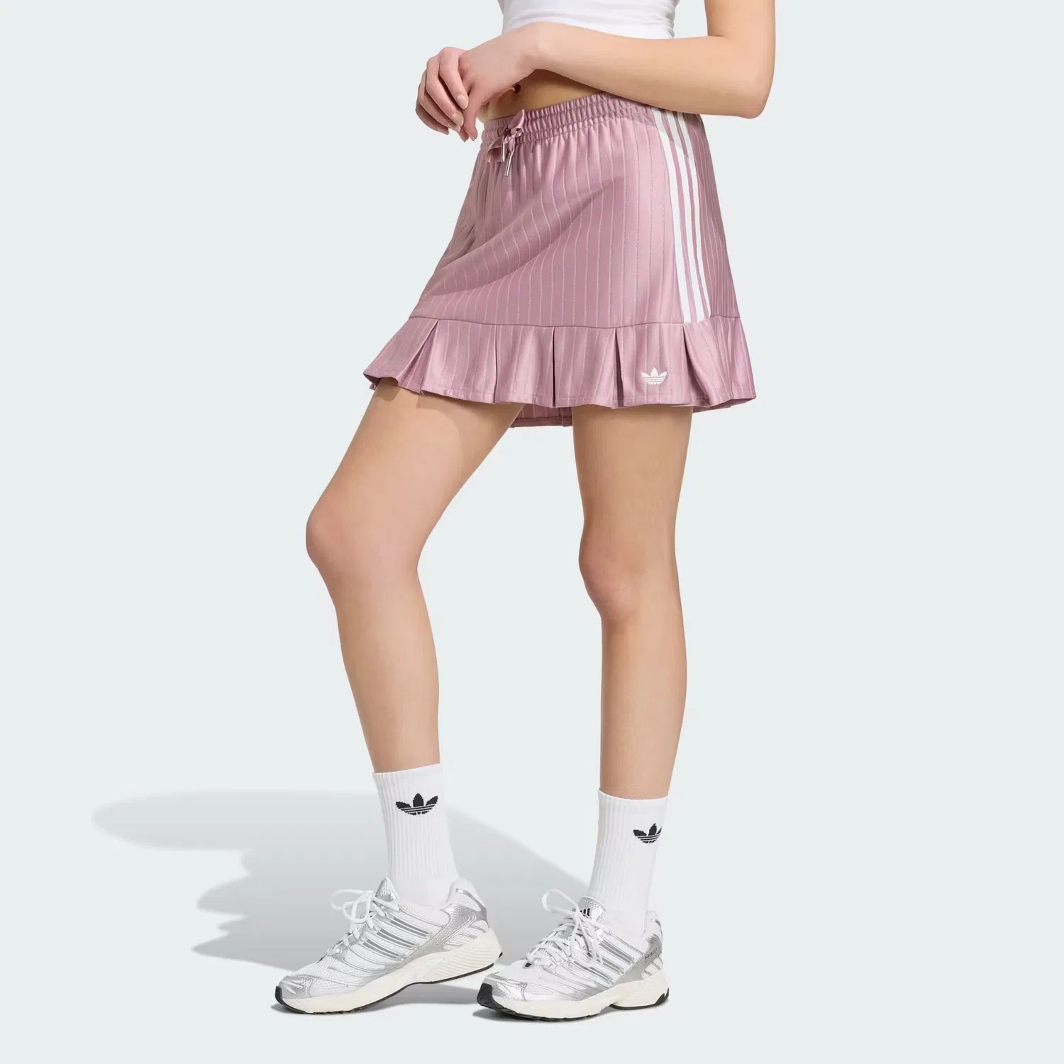 Женская юбка в тонкую полоску Pinstripes Adidas Originals, Magic Mauve/Silver Metallic
