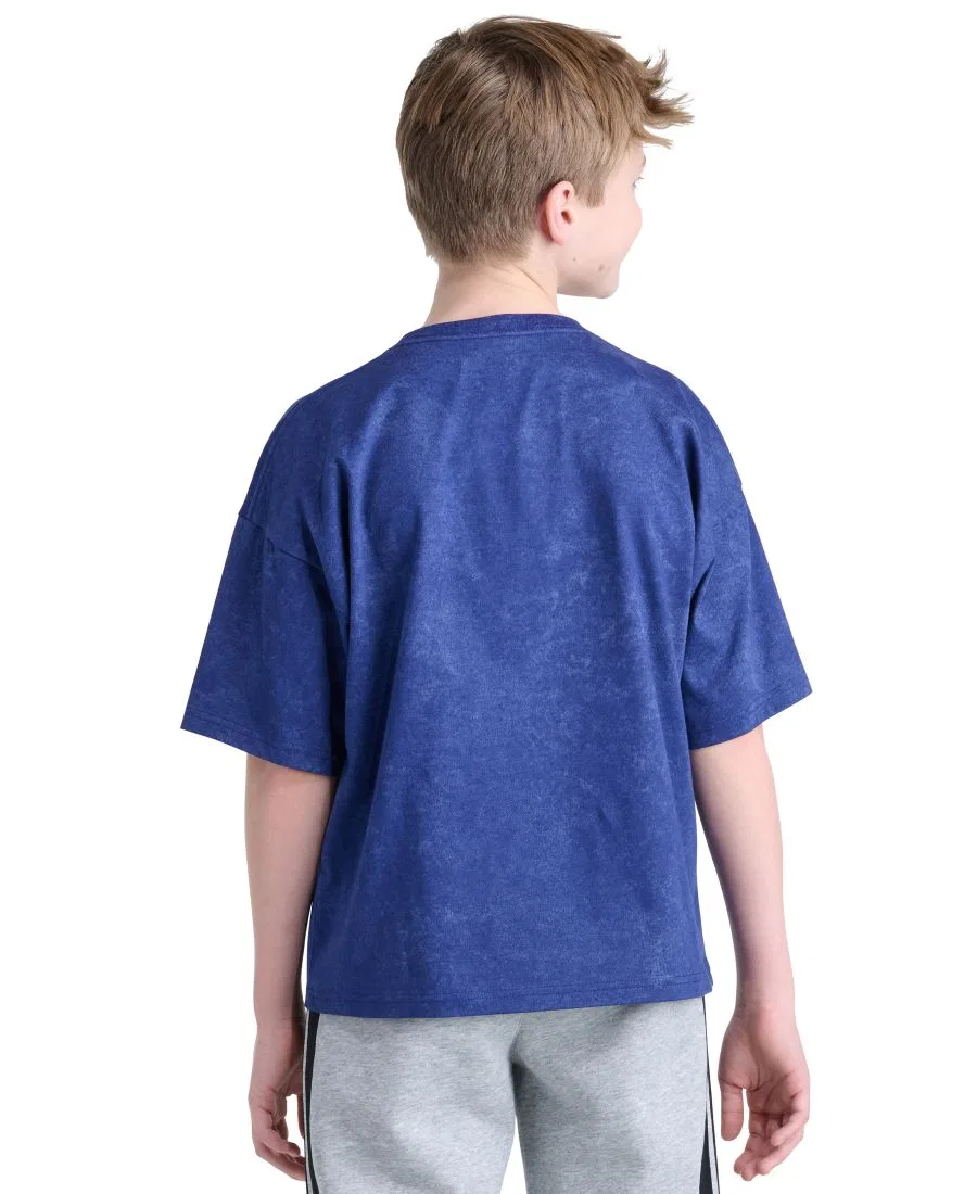 Футболка с принтом Drop-Shoulder Football adidas, Dark Blue — фото 4