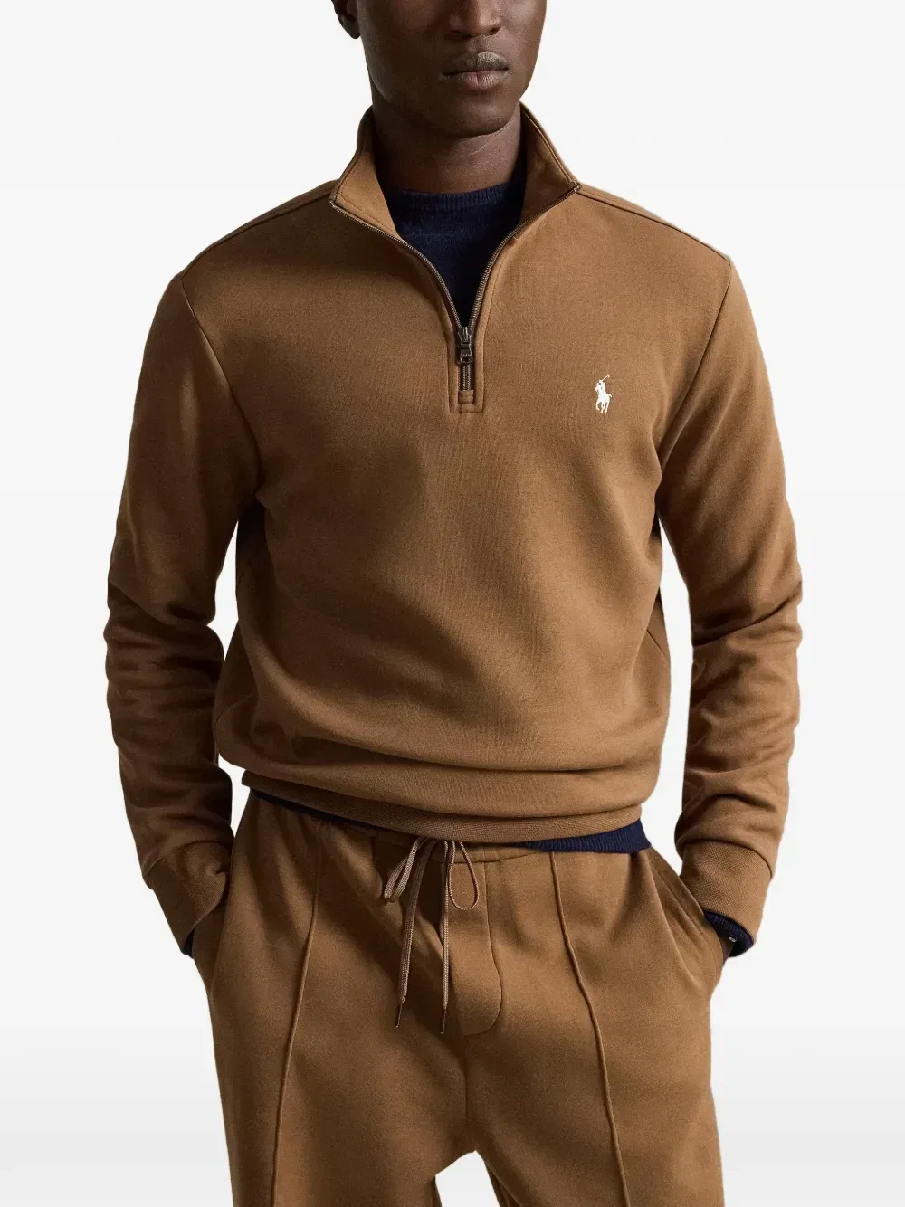 Свитшот на молнии Pony Polo Ralph Lauren, коричневый — фото 3