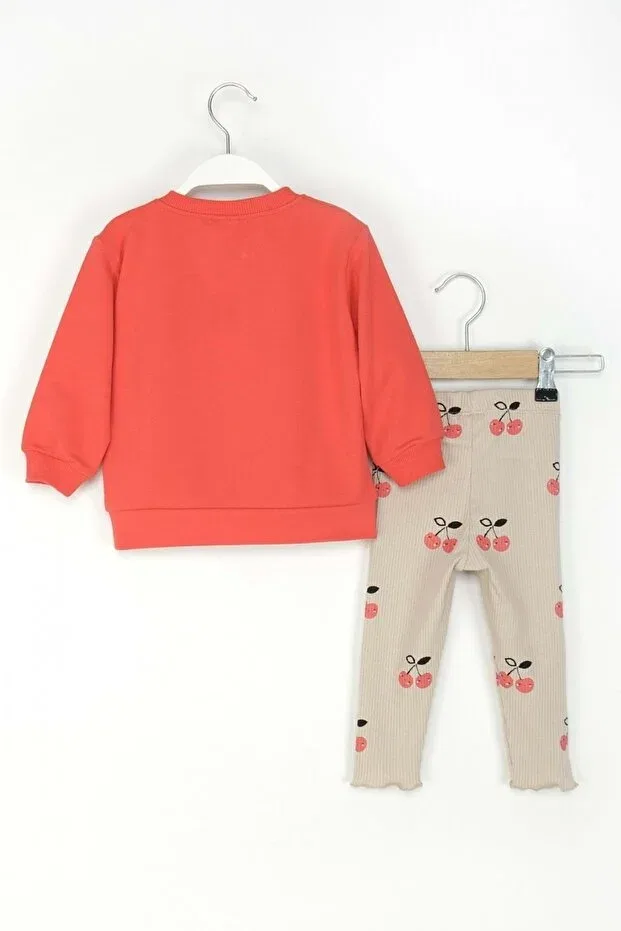Детский спортивный костюм с принтом Cherry Printed Ww Waka Waka Kids Store, Красный — фото 3