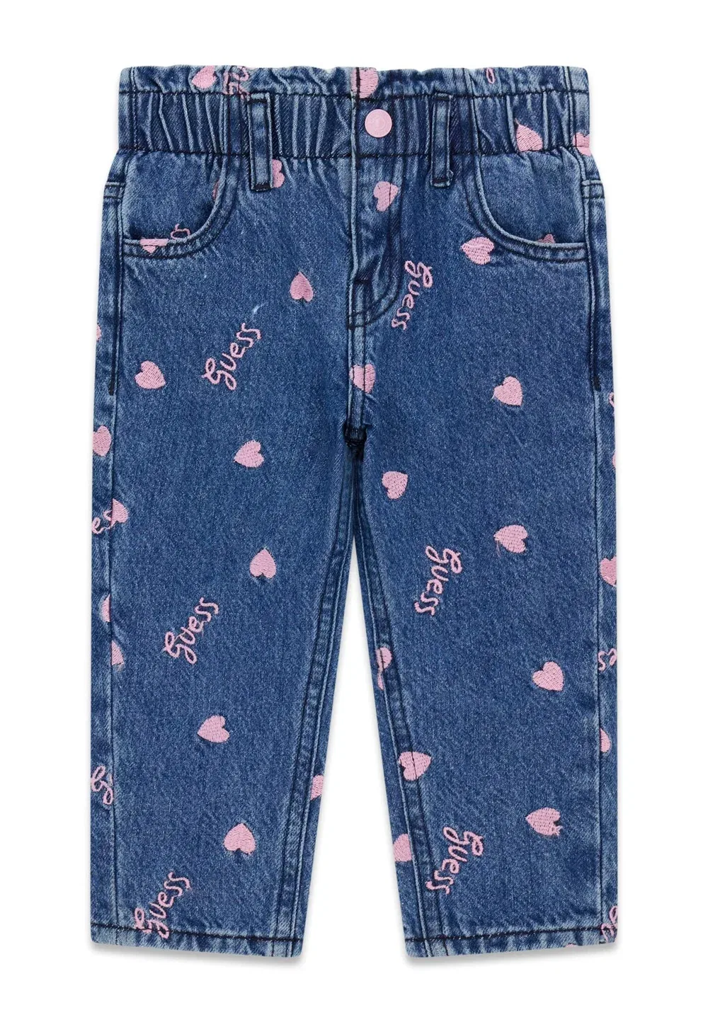 Джинсы Mom Fit Bestickte - джинсы прямого кроя Guess, Blau — фото 4