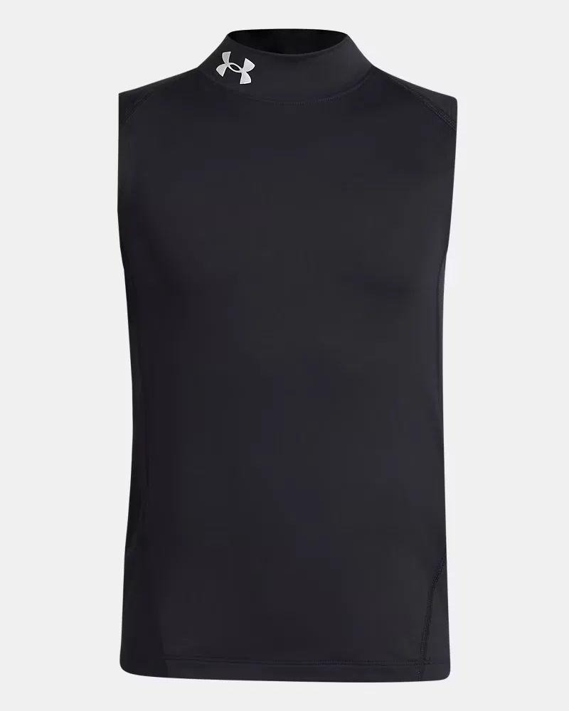 Майка-базовый слой для мальчиков с вентиляционными вставками HeatGear Mock UnderArmour, Black/White