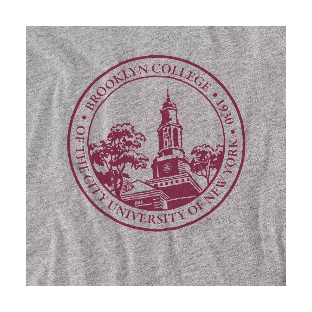 Детский боди-комбинезон с коротким рукавом Brooklyn College Plaid Badge NCAA, Athletic Heather — фото 2