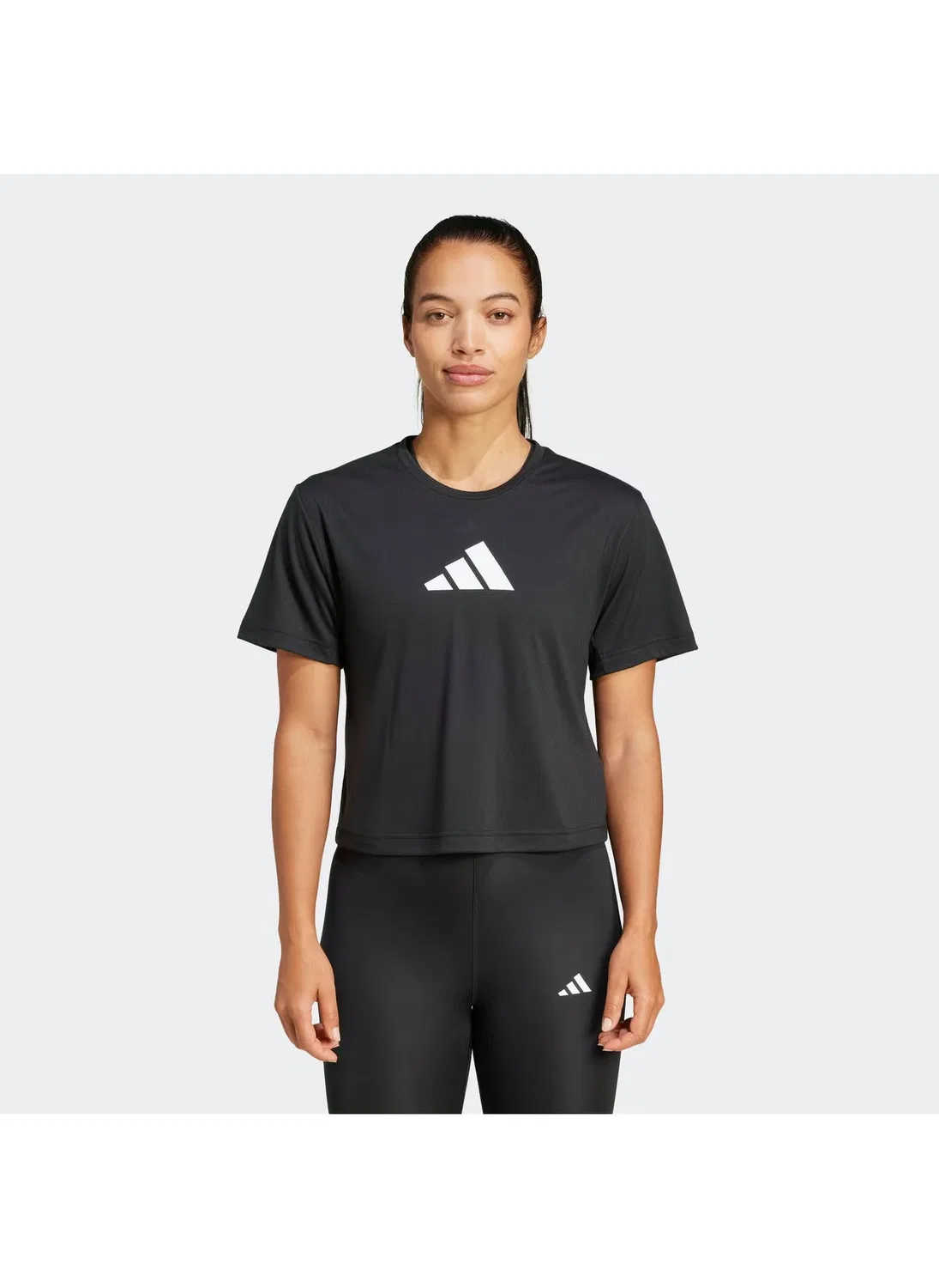 Футболка с принтом Essential Big Logo Adidas, черный