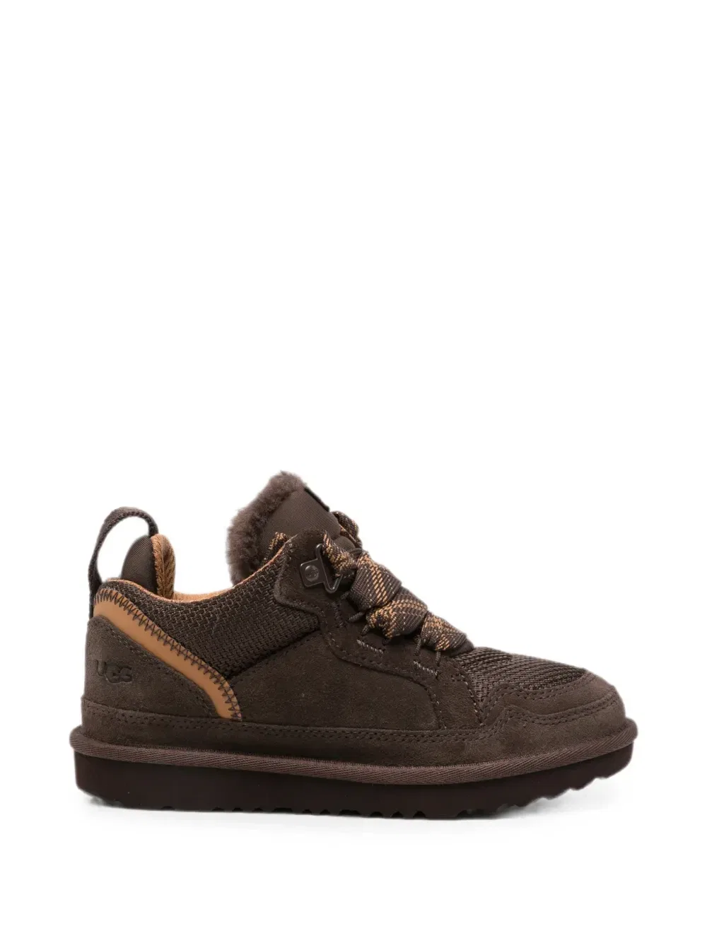 Замшевые кроссовки на шнуровке Ugg Kids, коричневый