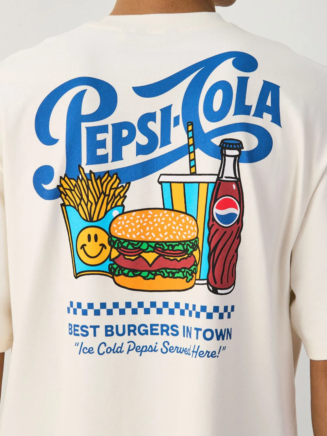 Футболка с графическим принтом Pepsi, оверсайз Next, белый — фото 2