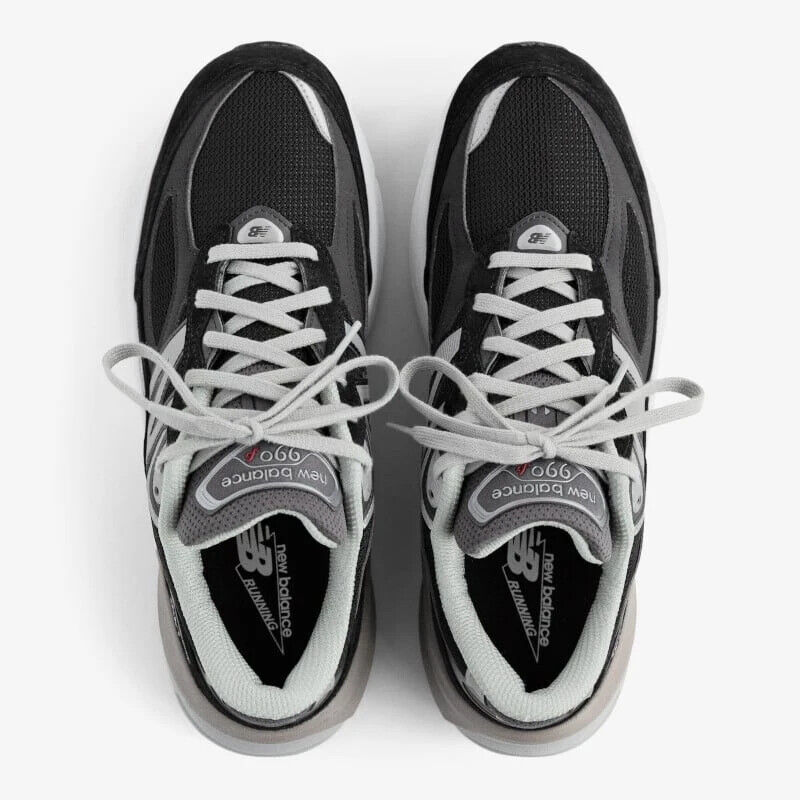 New Balance 990v6 Made in USA M990BK6 Кроссовки Мужские Черные Серебряные Беговые — фото 3