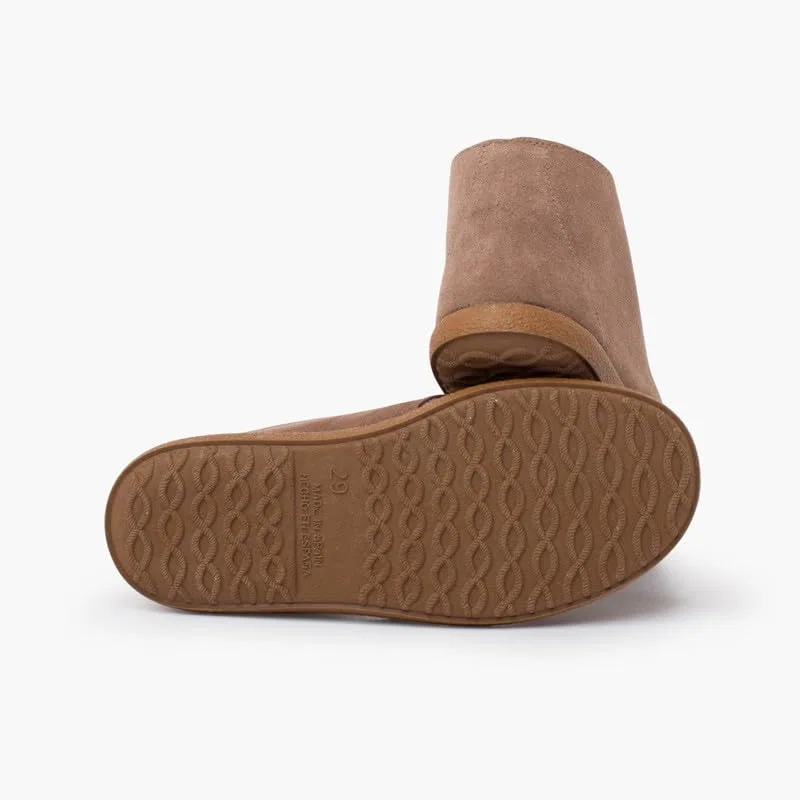 Детские ботинки для мальчиков с контрастными деталями Pisamonas Stivaletto Stile Safari A Contrasto, Light Brown — фото 3