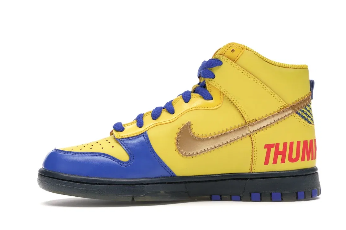 Детские кроссовки для мальчиков высокие Nike SB Dunk High Doernbecher (2012) Nike, Vivid Sulfur Game Royal — фото 3