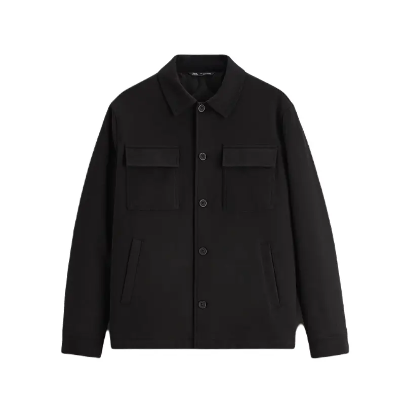 

Куртка-рубашка ZARA Soft quilted, черный