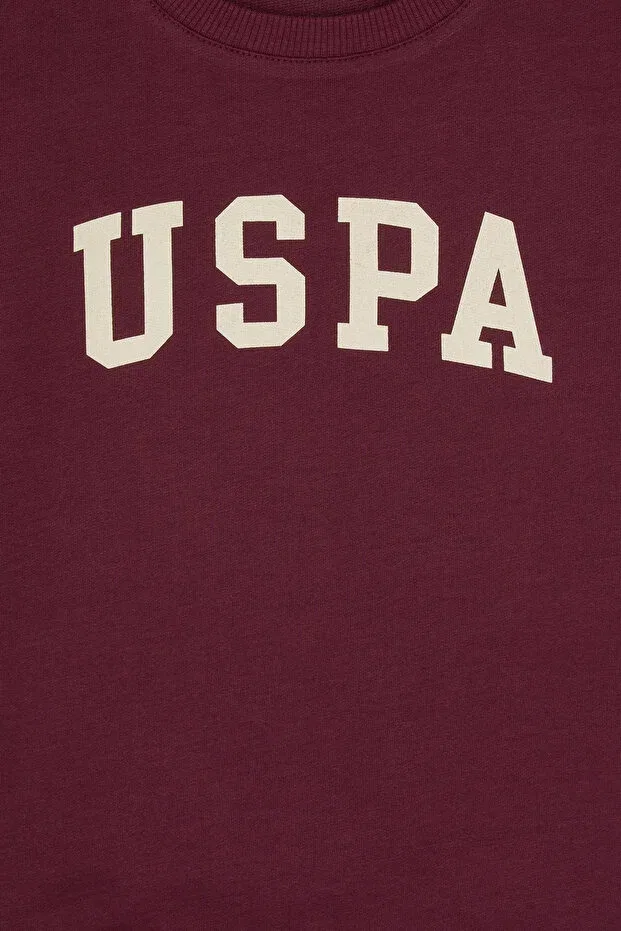 Детские свитшот для мальчиков хлопковый U.S. Polo Assn., Plum — фото 3