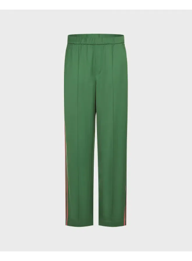Брюки с контрастными боковыми полосками Zara, темно-зеленый