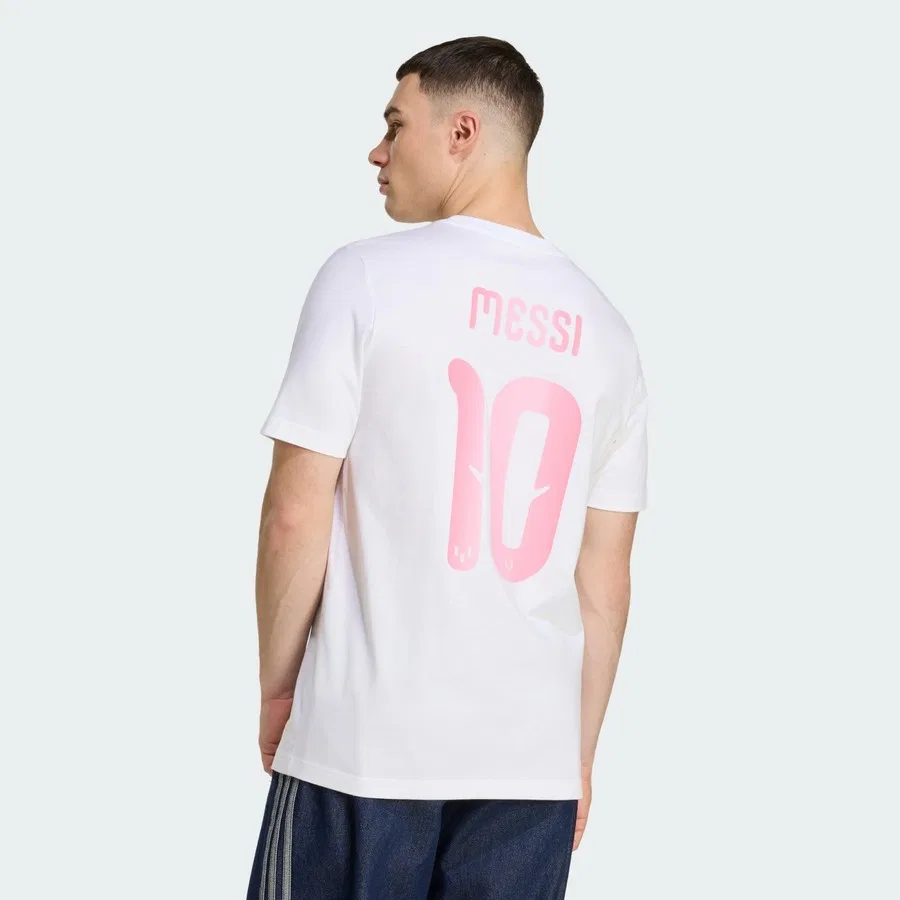 Футболка с именем и номером Messi adidas, Белый — фото 2