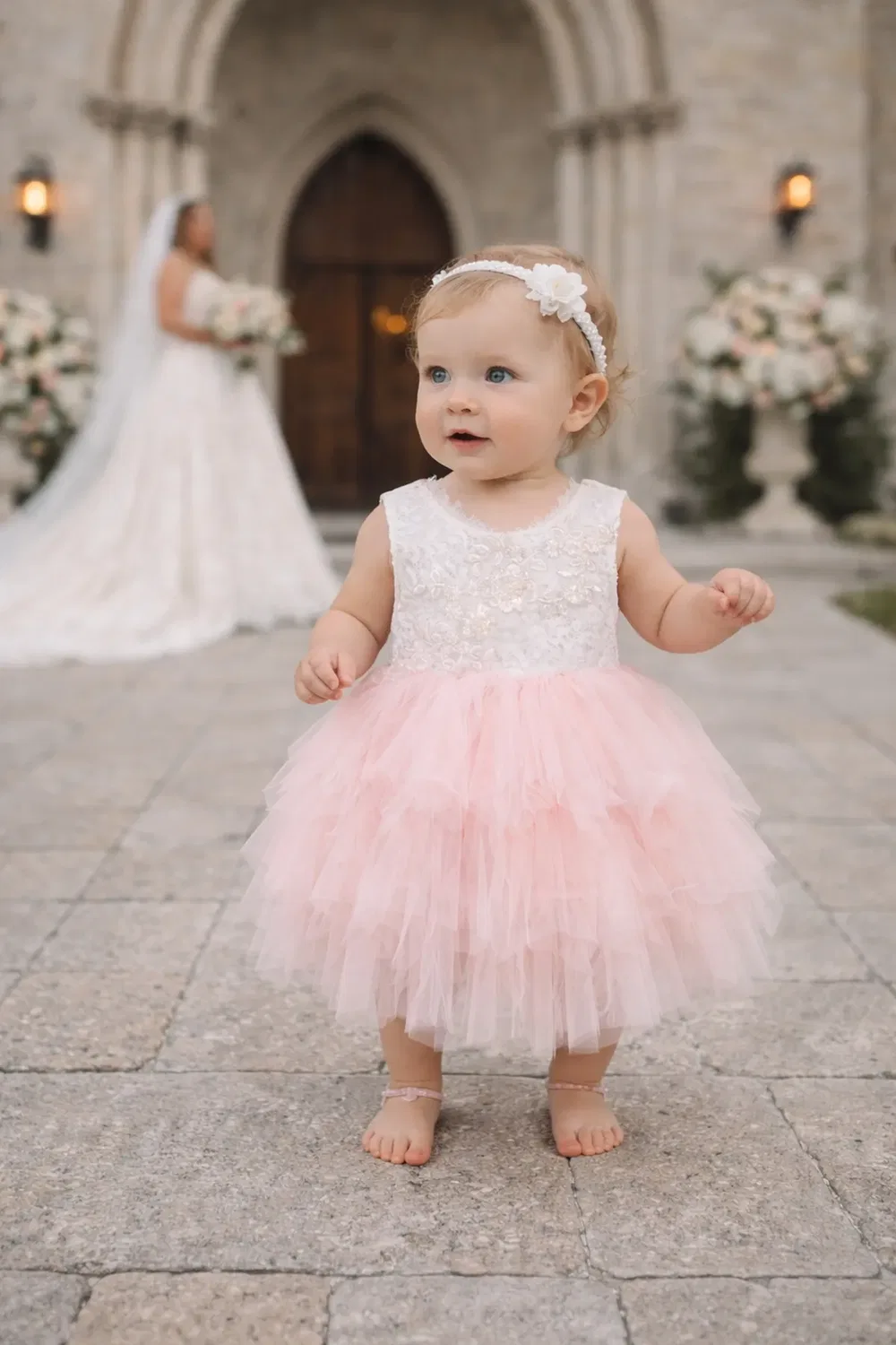 Детское платье-пачка Boho Dreams Uk Flower Girl Boutique, Peach