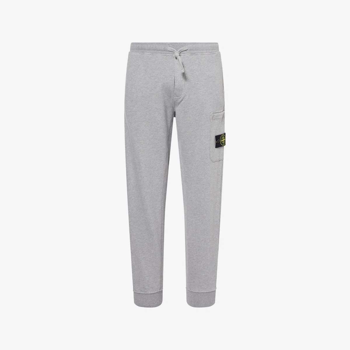 Спортивные штаны из хлопкового флиса с фирменной эмблемой Stone Island, серый
